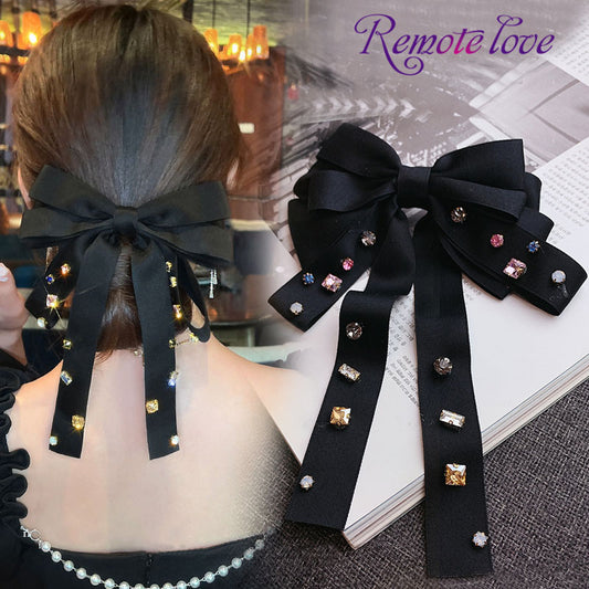 1 Piece Luxury Women Bowknot Hair Clip Imitation Crystal Cloth Hair Accessories Headwear Best Birthday Gift T1282