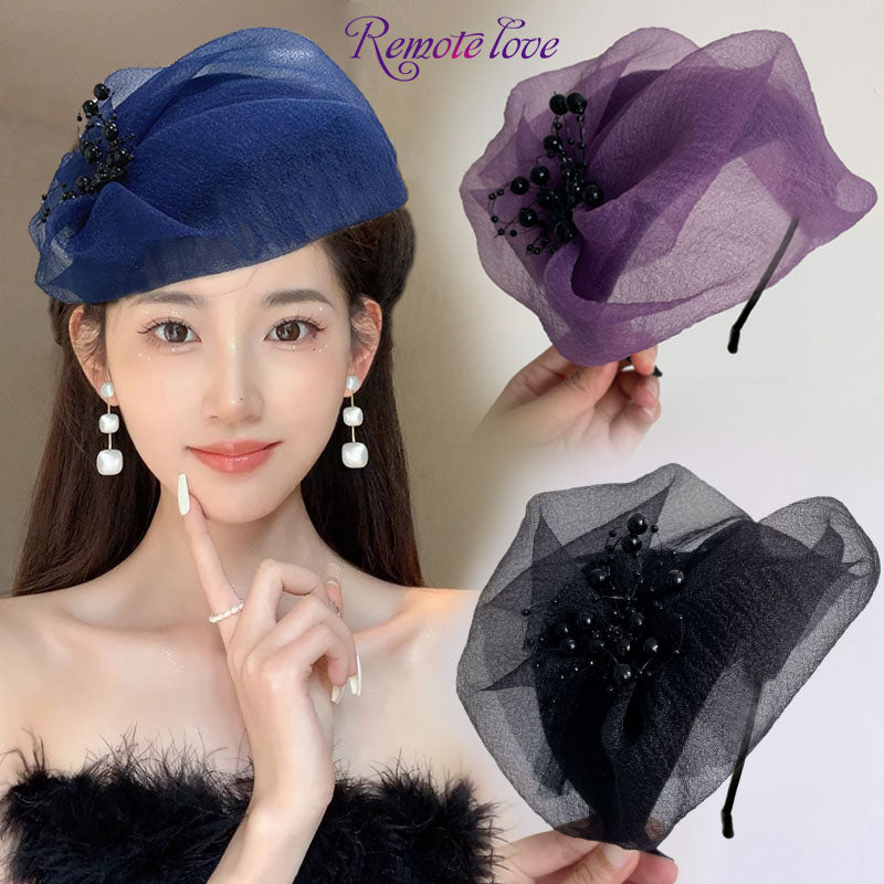 1 Piece Vingtage Fashion Women Half Cap Headband High Voile Cloth Hair Accessories Voile Cloth Headwear Best Birthday Giftt T1902