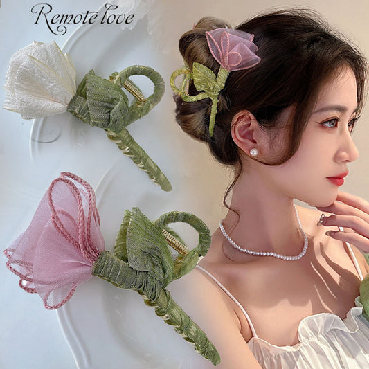 1 Piece Sweet Tulip Hair Clip Hair Claws Fashion Elegant Women Hair Accessories Gifts T1640