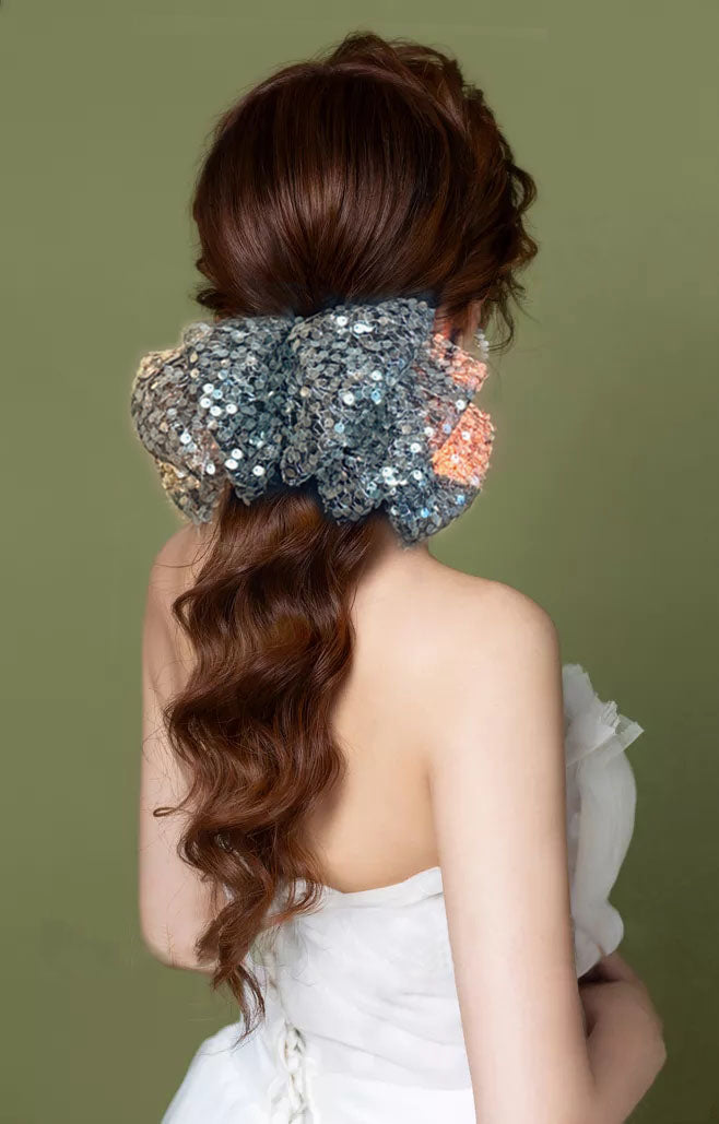 1 Piece Luxury Women Hair Clip Glitter Cloth Hair Accessories Headwear Best Birthday Gift T1622