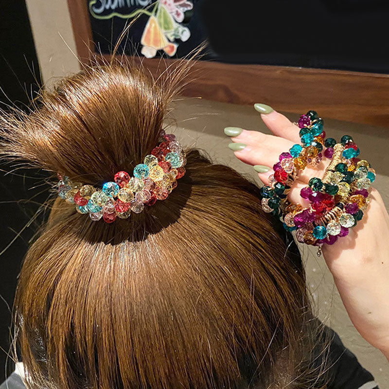 Fashion Cute Women Hair Rope New Wonderful Faux Crystal Elastic Hair Band Beautiful Hair Accessories Best Birthday Gift T912