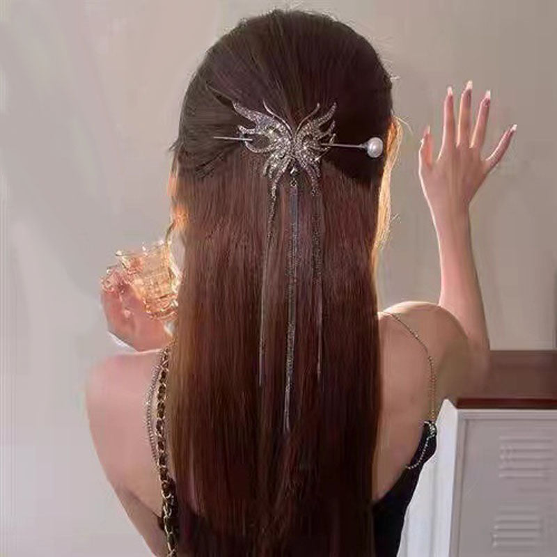 1 Piece Fashion Women Hairpin Tassels Rhinestone Hair Clip High Quality Elegant Hair Accessories T1503