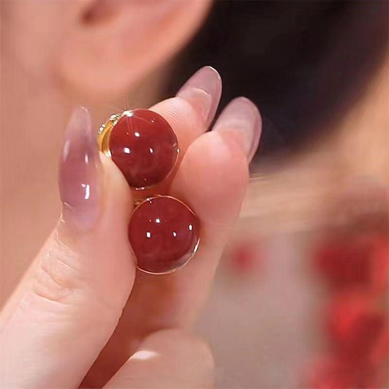 1 pair fashion simple earrings pure color new stud earrings E1139