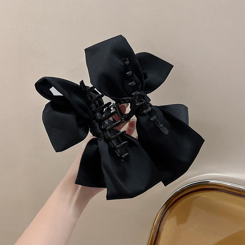 1 Piece Latest Women Black Bowknot Hair Clip Ribbon Cloth Hair Accessories Headwear Best Birthday Gift T1520