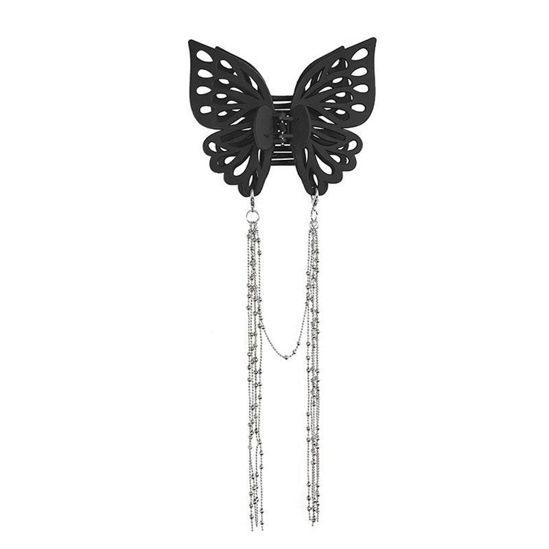 1 Piece Exaggeration Women Hair Clip Butterfly Quality Tassel Hair Claws Beautiful Hair Accessories Gifts T1898