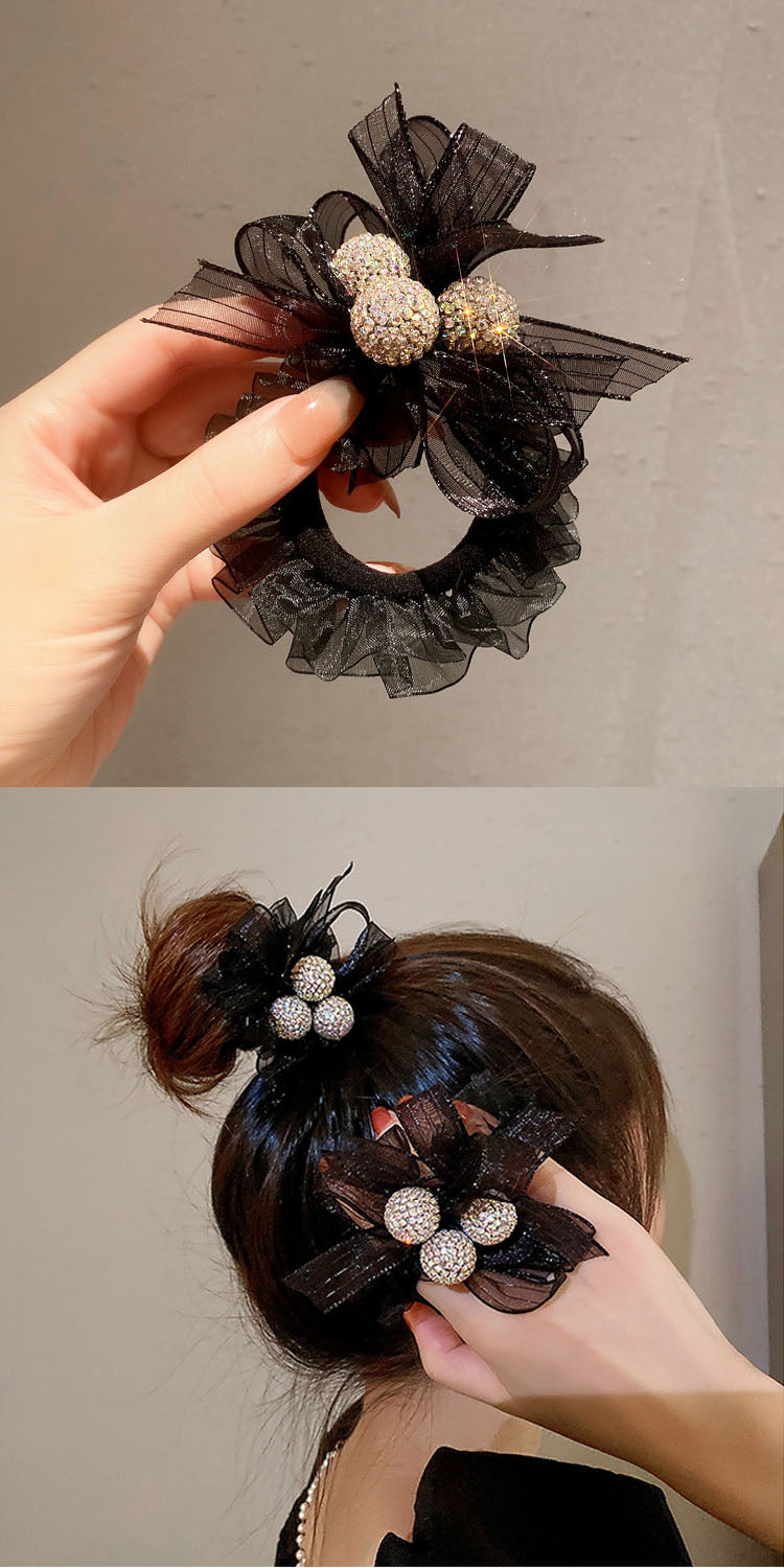 1 Piece Latest Bowknot Rhinestones Pendant Hair ring Fashion Hair Accessories Headdress Best Birthday Gifts T1337