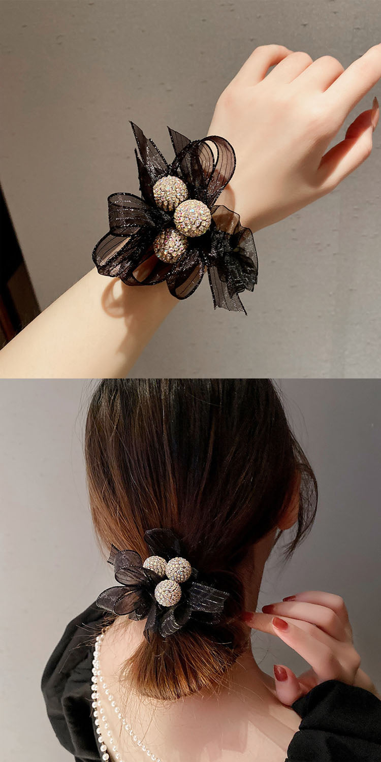 1 Piece Latest Bowknot Rhinestones Pendant Hair ring Fashion Hair Accessories Headdress Best Birthday Gifts T1337