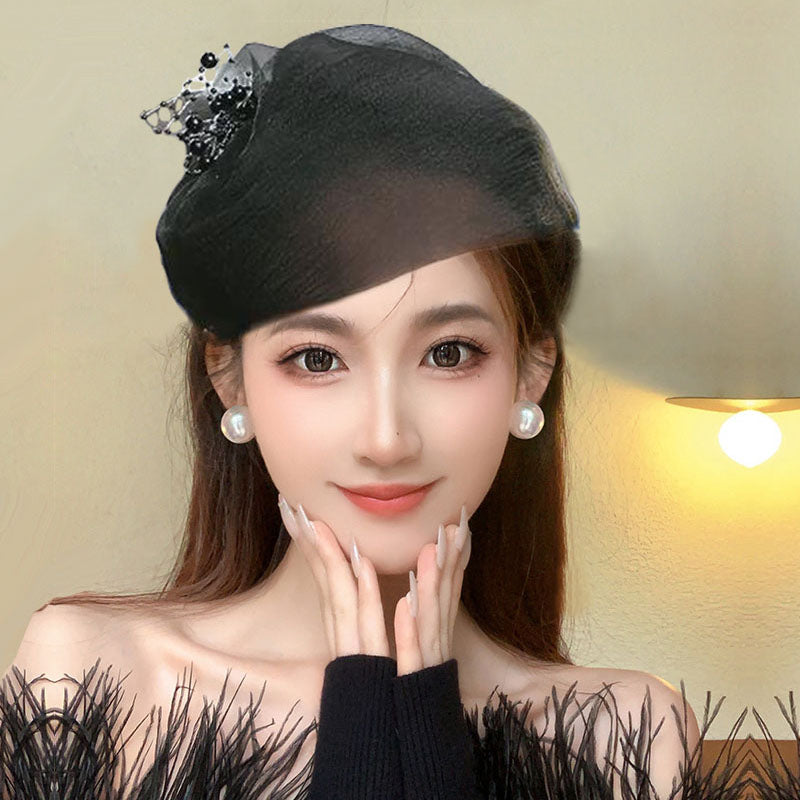 1 Piece Vingtage Fashion Women Half Cap Headband High Voile Cloth Hair Accessories Voile Cloth Headwear Best Birthday Giftt T1902