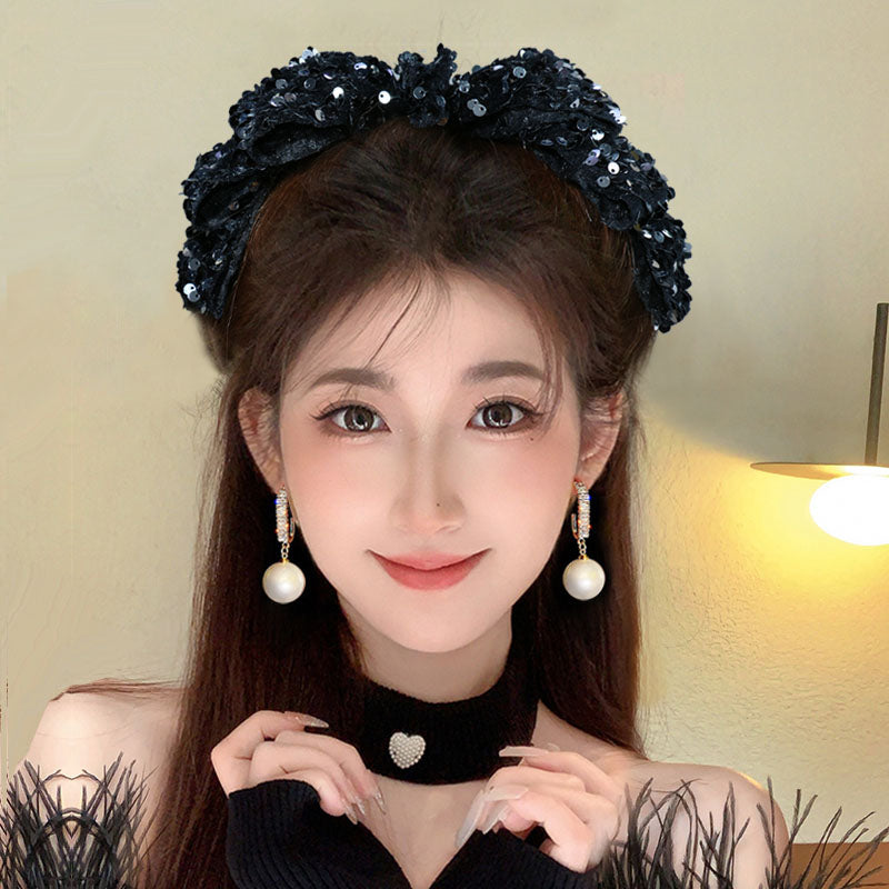 1 Piece Elegant Women Hair Clip Glitter Cloth Hair Accessories Headwear Best Birthday Gift T1614