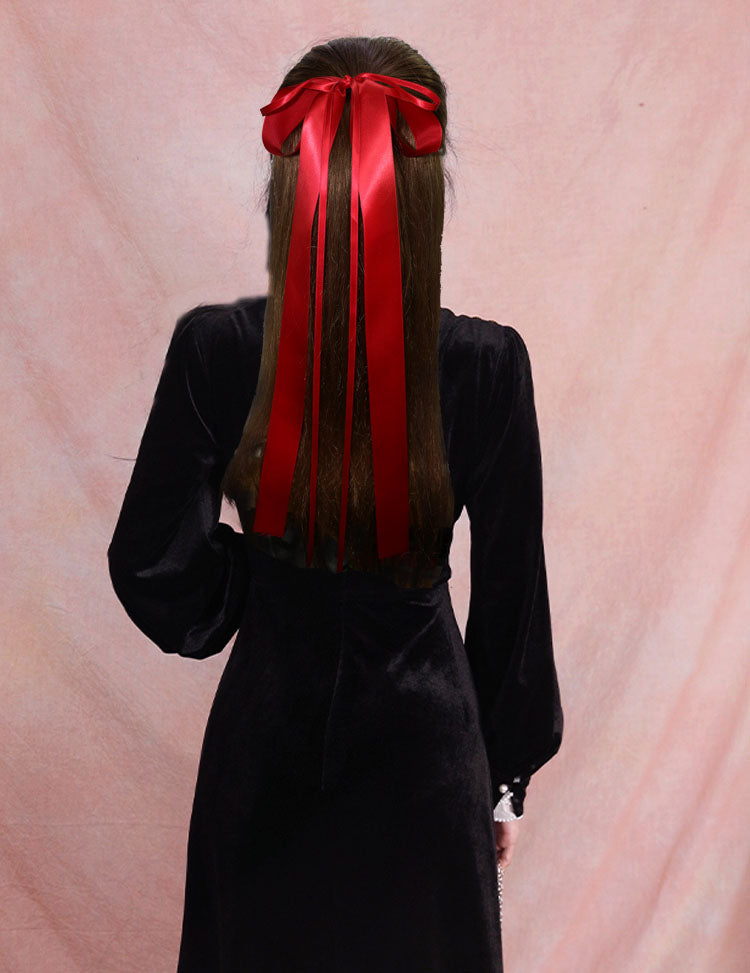 1 Piece Wonderful Ribbon Fabric Bow streamers Hair Ring Fashion Hair Accessories  Headdress Best Birthday Gifts T1265