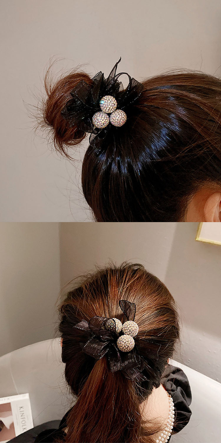 1 Piece Latest Bowknot Rhinestones Pendant Hair ring Fashion Hair Accessories Headdress Best Birthday Gifts T1337