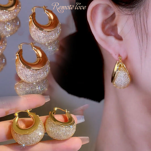 1 Pair Luxury Fashion Women Artificial Crystal Earings Hight Quality Earrings Wonderful Wedding Jewelry E1167