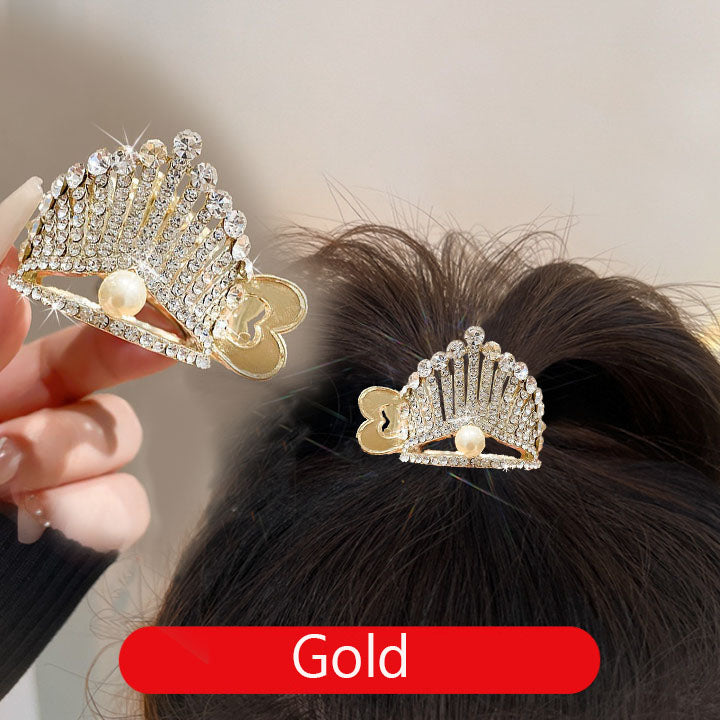 1 Piece Fashion Women Hair Clip Crown rhinestones High Quality inh Gripper Elegant Hair Accessories T1453