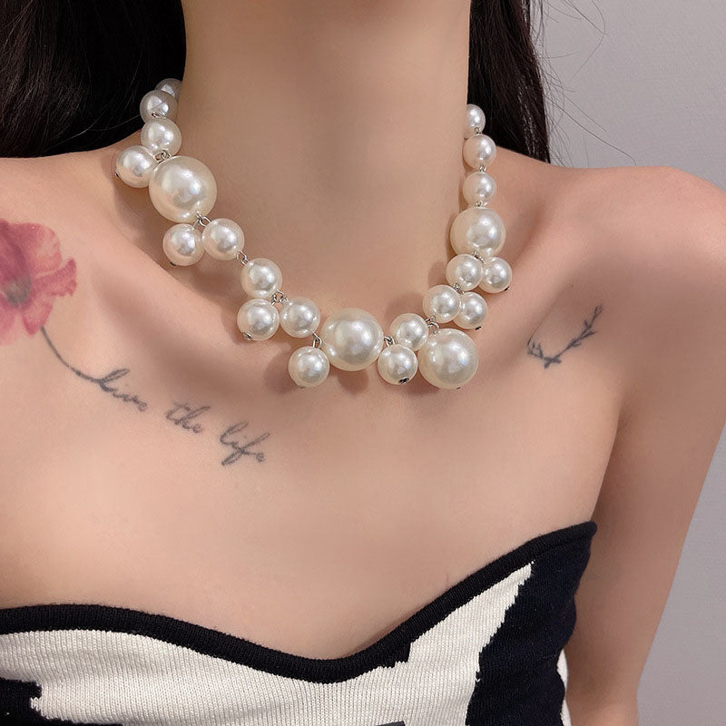 1Piece  Elegant Imitation Pearls Necklace Fashion Women Clavicle Chain Choker N216