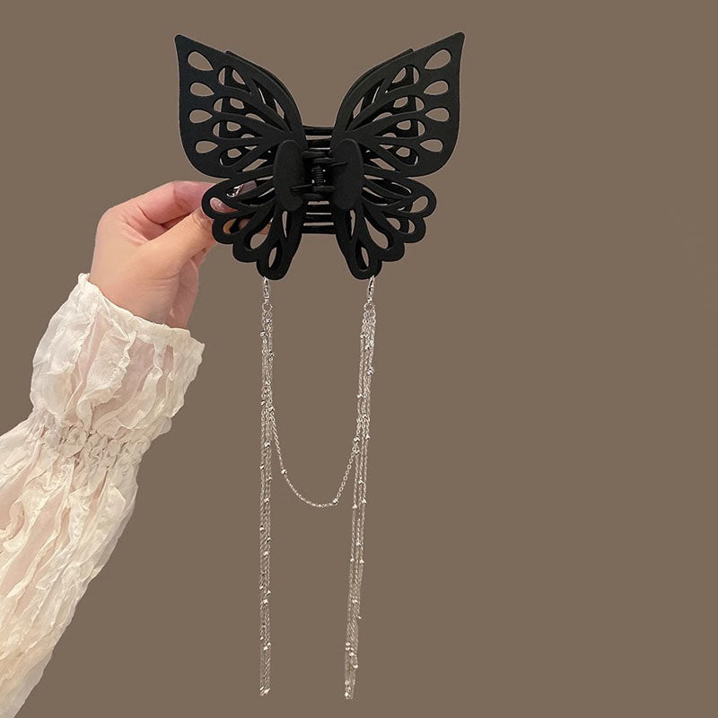 1 Piece Exaggeration Women Hair Clip Butterfly Quality Tassel Hair Claws Beautiful Hair Accessories Gifts T1898