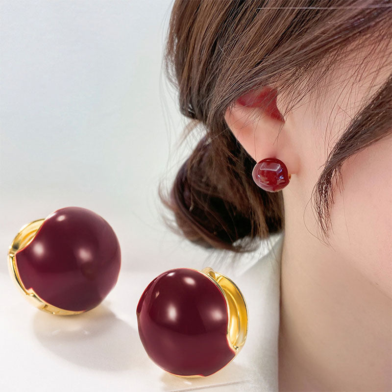 1 pair fashion simple earrings pure color new stud earrings E1139