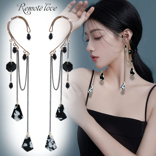 1 Pair Luxury Imitated Earhook Crystal Earrings Acrylic Pendan Fashion Jewelry E1153