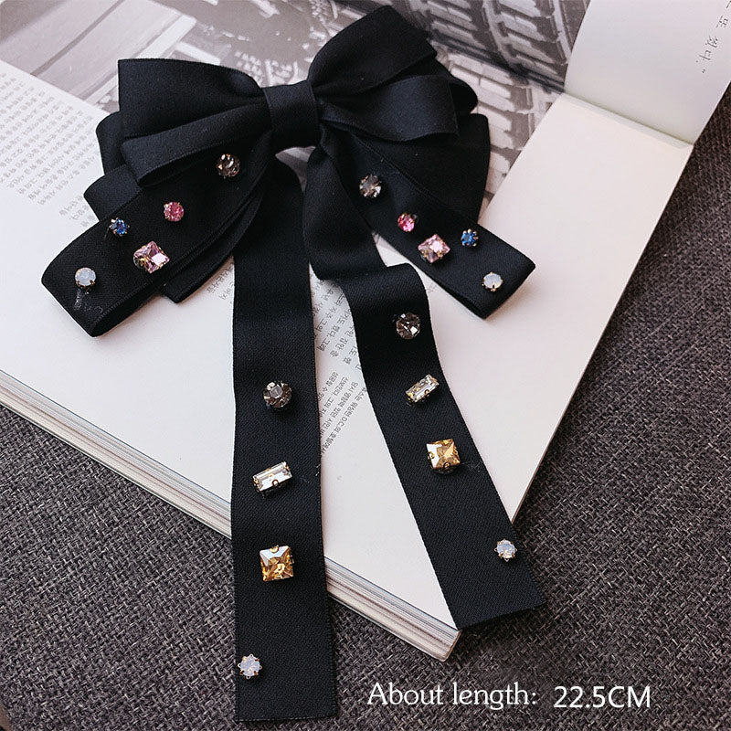 1 Piece Luxury Women Bowknot Hair Clip Imitation Crystal Cloth Hair Accessories Headwear Best Birthday Gift T1282