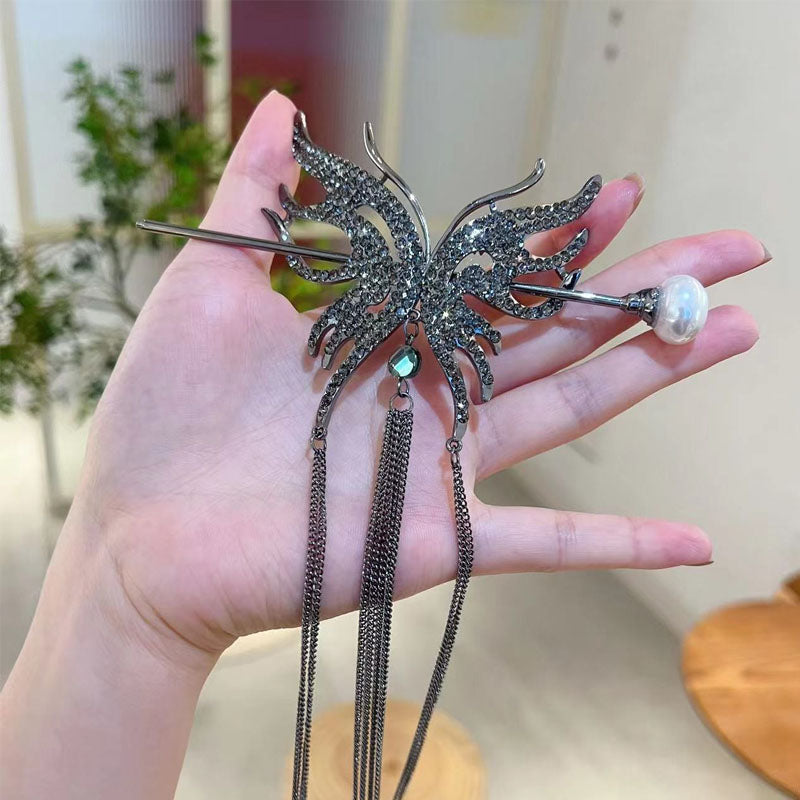 1 Piece Fashion Women Hairpin Tassels Rhinestone Hair Clip High Quality Elegant Hair Accessories T1503