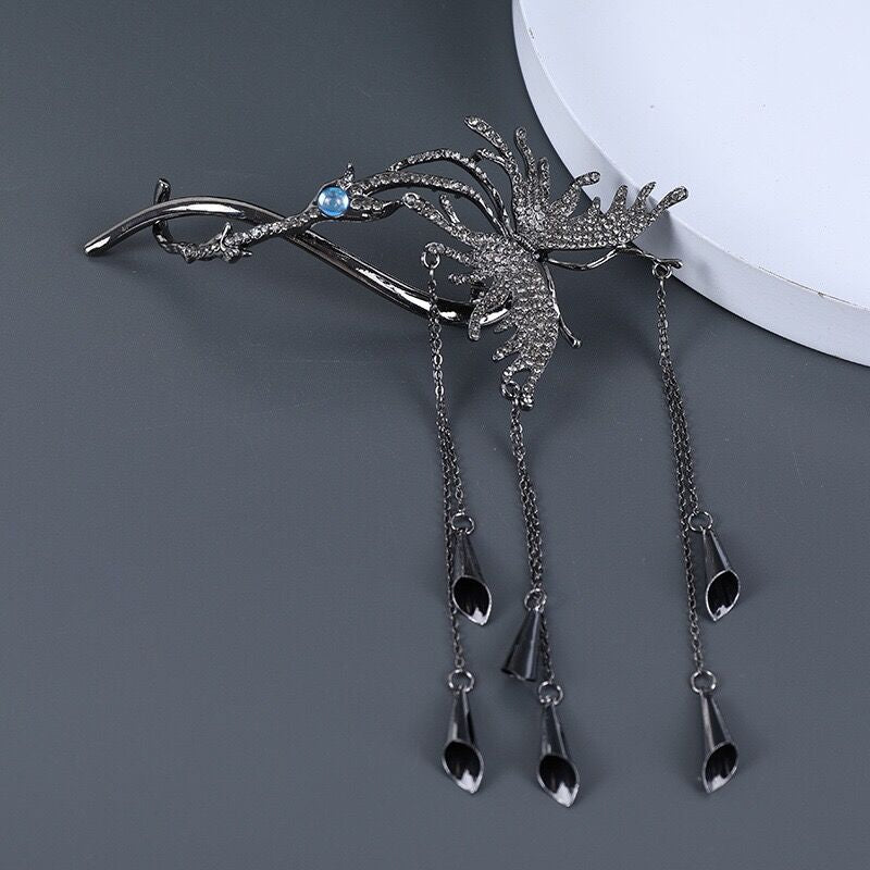 1 Piece Fashion Women Hair Claw Clip Tassels Butterfly Rhinestone Hair Clip High Quality Elegant Hair Accessories T1528