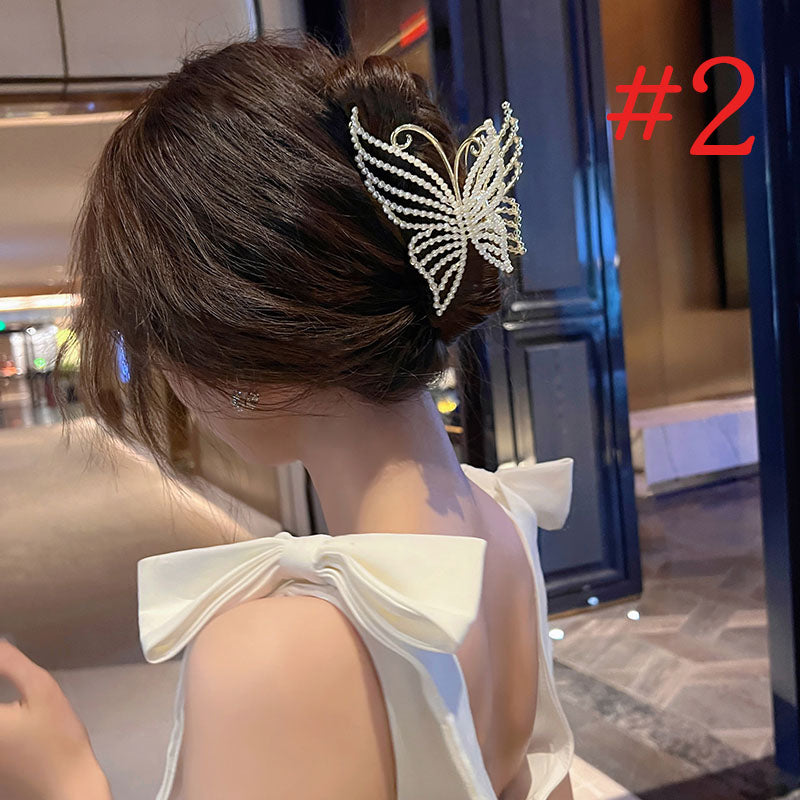 1 Piece Luxury Women Hair Claw Clip Butterfly Rhinestone Hair Clip High Quality Elegant Hair Accessories T1416