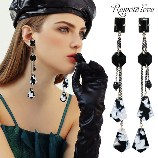 1 Pair Luxury Imitated Crystal Earrings Acrylic Pendan Fashion Jewelry E1145