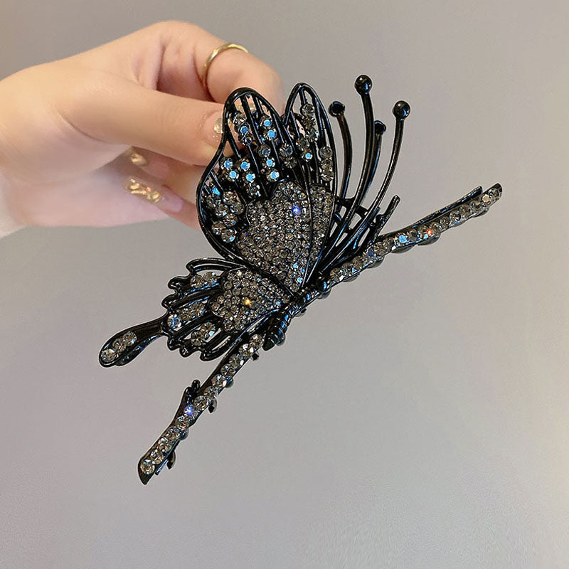 1 Piece Elegant Women Hair Clip Butterfly Rhinestone High Quality Gripper Delicate Hair Accessories T1449