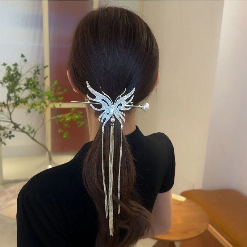 1 Piece Fashion Women Hairpin Tassels Rhinestone Hair Clip High Quality Elegant Hair Accessories T1503