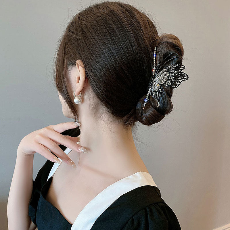 1 Piece Elegant Women Hair Clip Butterfly Rhinestone High Quality Gripper Delicate Hair Accessories T1449