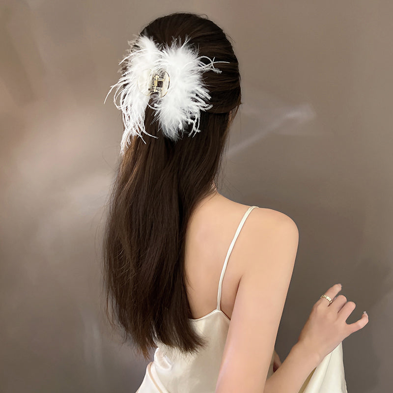 1 Piece Latest Feather Hair Clip Hair Claws Fashion Elegant Women Hair Accessories Gifts T1742