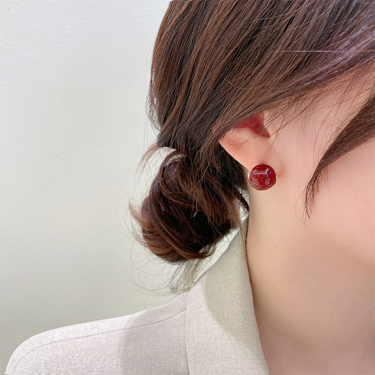 1 pair fashion simple earrings pure color new stud earrings E1139