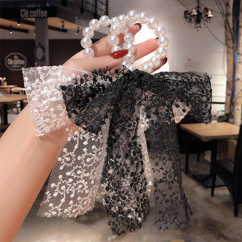 1Piece Vintage Fashion Women Hair Ring Flowers Lace Cloth High Quality Hair Rope Hair Accessories Gifts T754