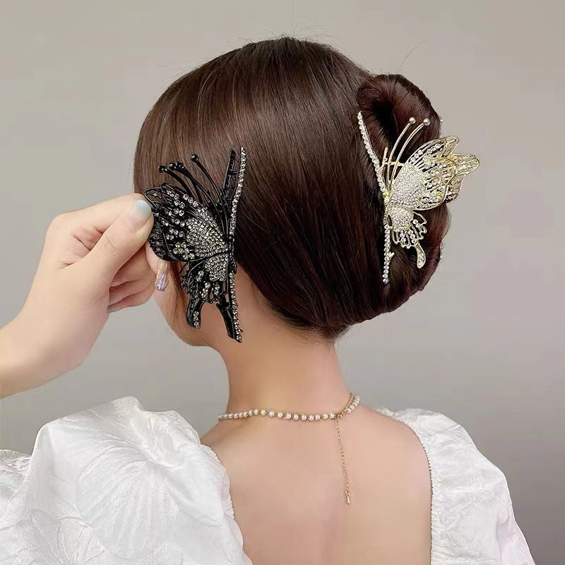 1 Piece Elegant Women Hair Clip Butterfly Rhinestone High Quality Gripper Delicate Hair Accessories T1449