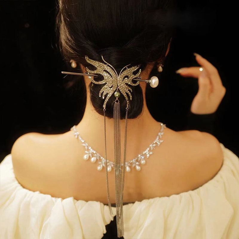 1 Piece Fashion Women Hairpin Tassels Rhinestone Hair Clip High Quality Elegant Hair Accessories T1503