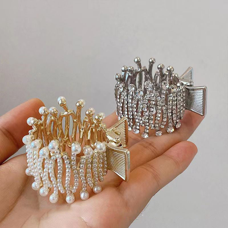 1 Piece Fashion Women Hair Clip Crown rhinestones High Quality inh Gripper Elegant Hair Accessories T1359