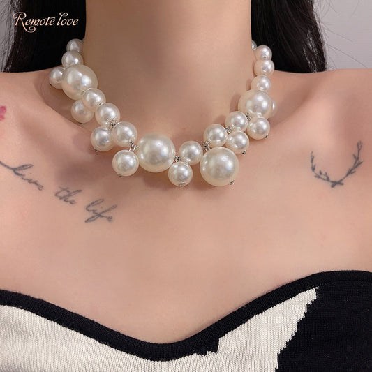 1Piece  Elegant Imitation Pearls Necklace Fashion Women Clavicle Chain Choker N216