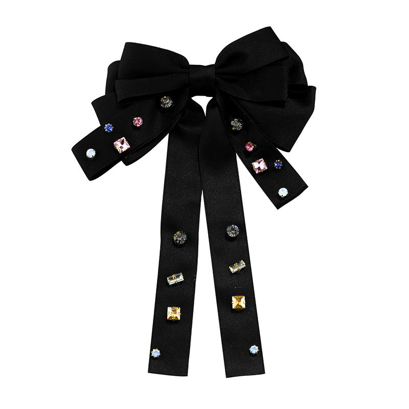 1 Piece Luxury Women Bowknot Hair Clip Imitation Crystal Cloth Hair Accessories Headwear Best Birthday Gift T1282