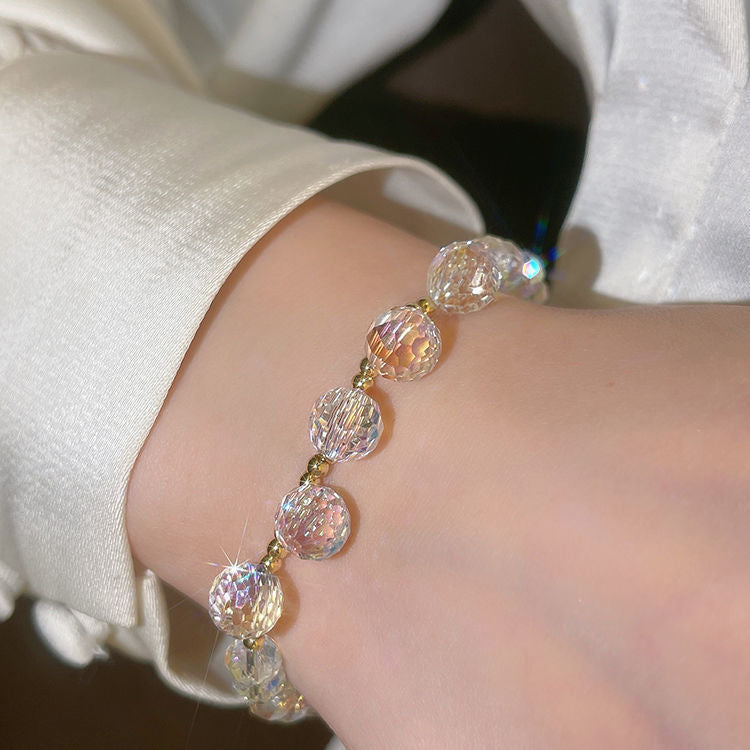 1Piece Luxury Imitated Crystal Bracelets Latest Fashion Hand Chain Bangle Wedding Gifts S95