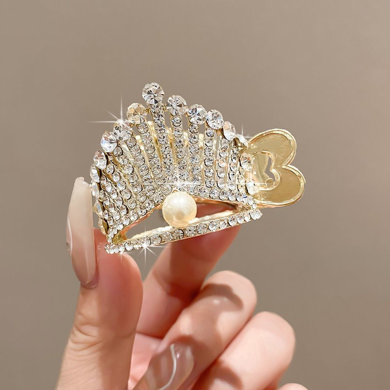 1 Piece Fashion Women Hair Clip Crown rhinestones High Quality inh Gripper Elegant Hair Accessories T1453