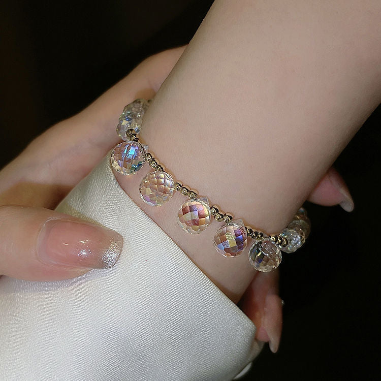 1Piece Luxury Imitated Crystal Bracelets Latest Fashion Hand Chain Bangle Wedding Gifts S95