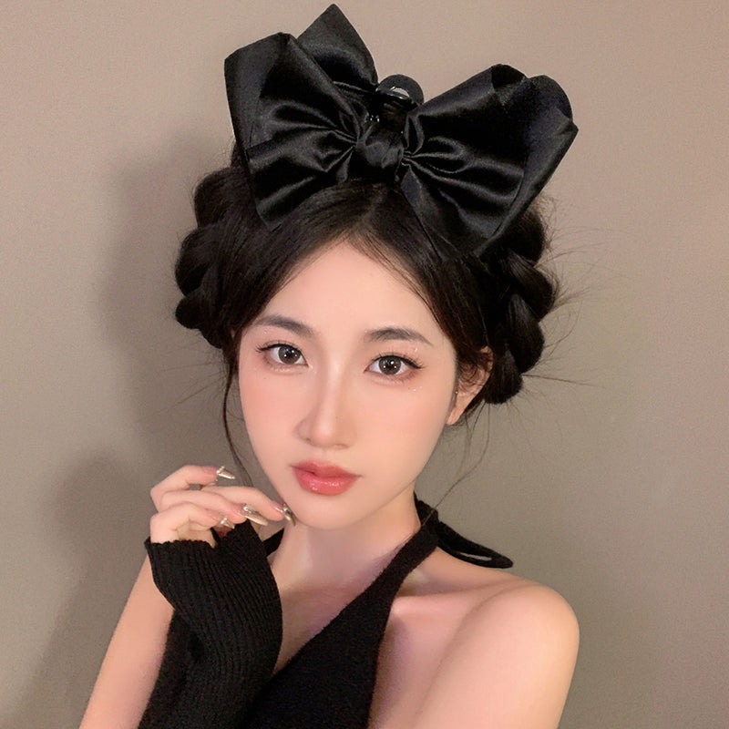 1 Piece Latest Women Black Bowknot Hair Clip Ribbon Cloth Hair Accessories Headwear Best Birthday Gift T1520