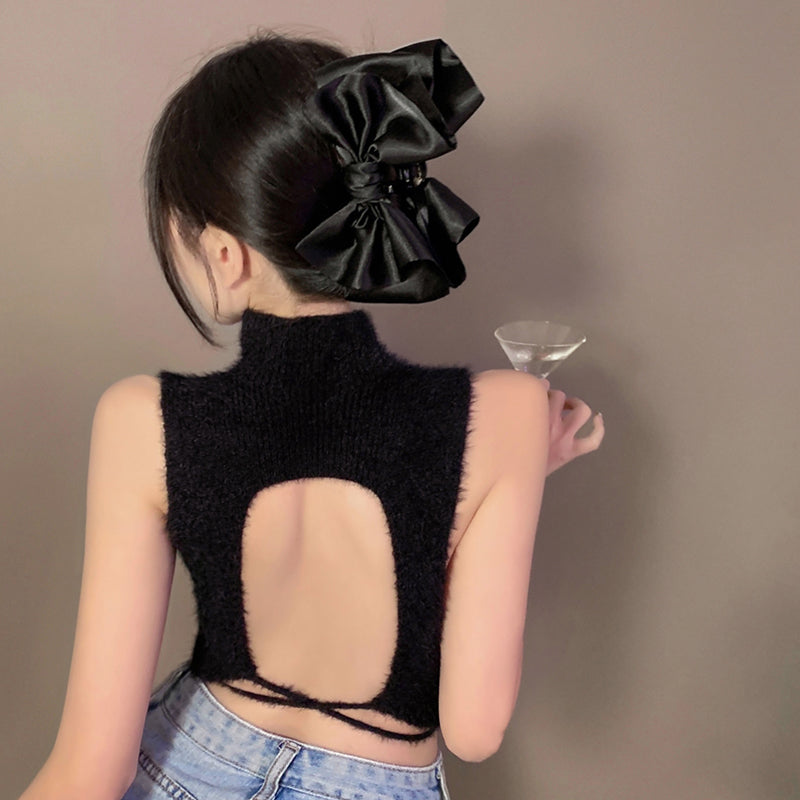 1 Piece Latest Women Black Bowknot Hair Clip Ribbon Cloth Hair Accessories Headwear Best Birthday Gift T1520