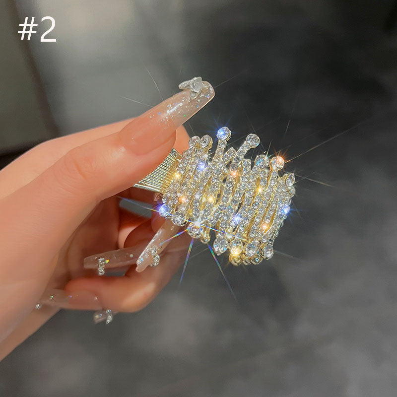 1 Piece Fashion Women Hair Clip Crown rhinestones High Quality inh Gripper Elegant Hair Accessories T1359