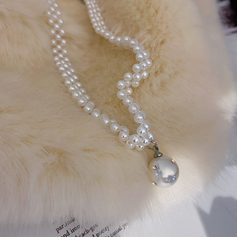 1 Piece Fashion Elegant Women Necklace Twine Pearls Pendant Clavicle Chain Best Birthday Gifts N161