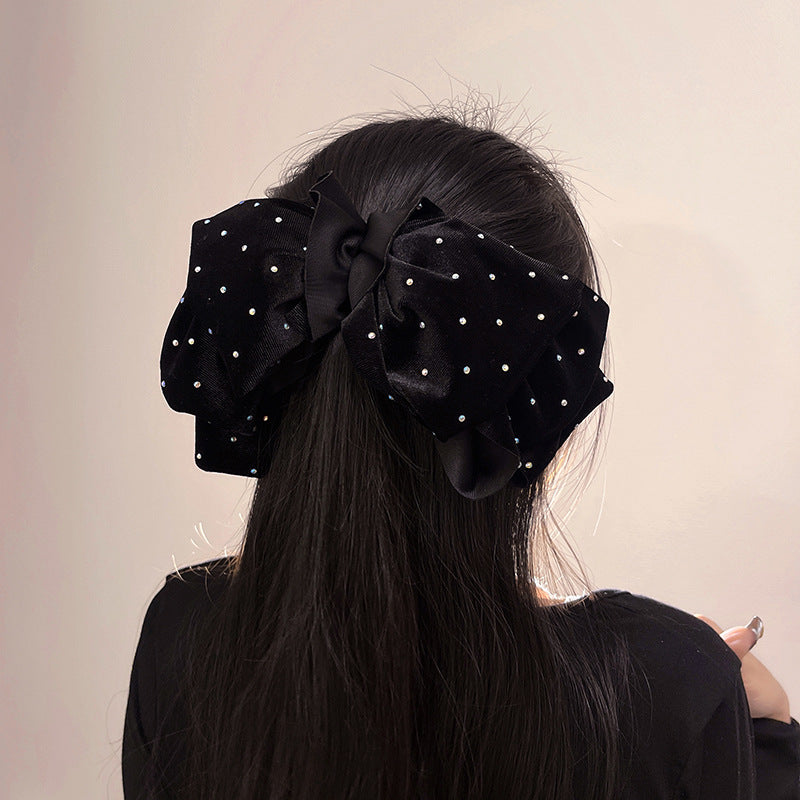 1 Piece Vintage Women Hair Clip Rhinestones Cloth Hair Accessories Headwear Best Birthday Gift T1590