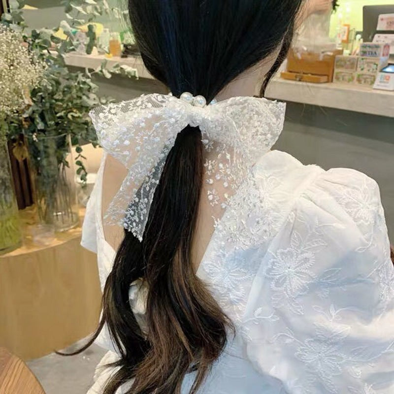 1Piece Vintage Fashion Women Hair Ring Flowers Lace Cloth High Quality Hair Rope Hair Accessories Gifts T754