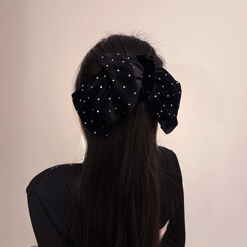 1 Piece Vintage Women Hair Clip Rhinestones Cloth Hair Accessories Headwear Best Birthday Gift T1590