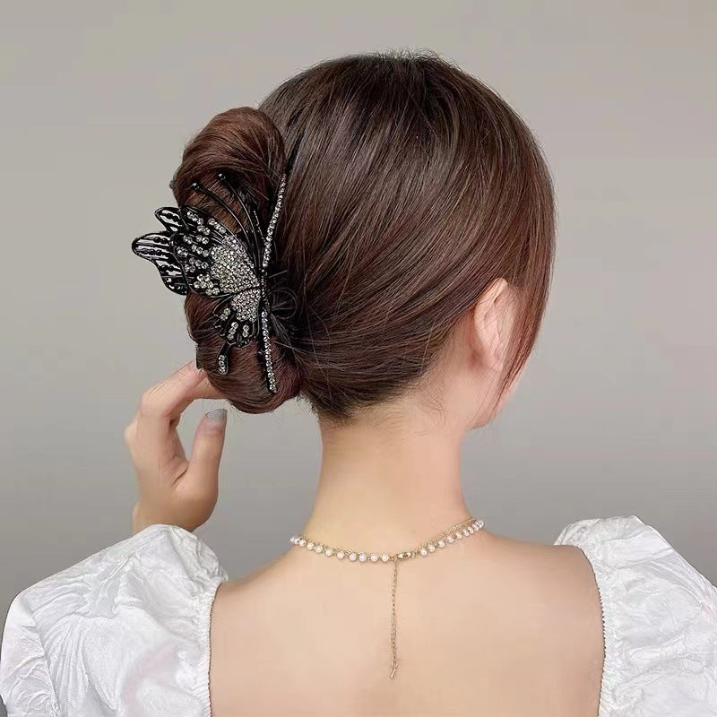 1 Piece Elegant Women Hair Clip Butterfly Rhinestone High Quality Gripper Delicate Hair Accessories T1449