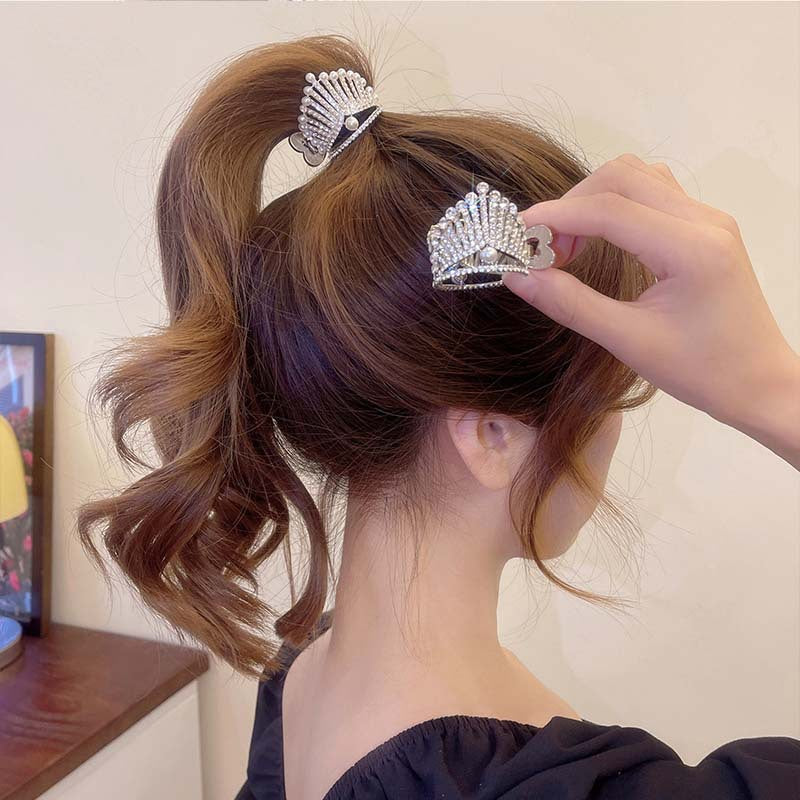 1 Piece Fashion Women Hair Clip Crown rhinestones High Quality inh Gripper Elegant Hair Accessories T1453