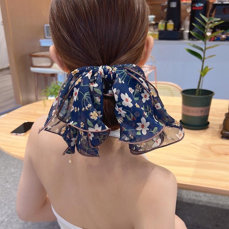 1Piece Sweet Fashion Women Hair Ring Flowers Pattern High Quality Hair Rope Hair Accessories Gifts T1372